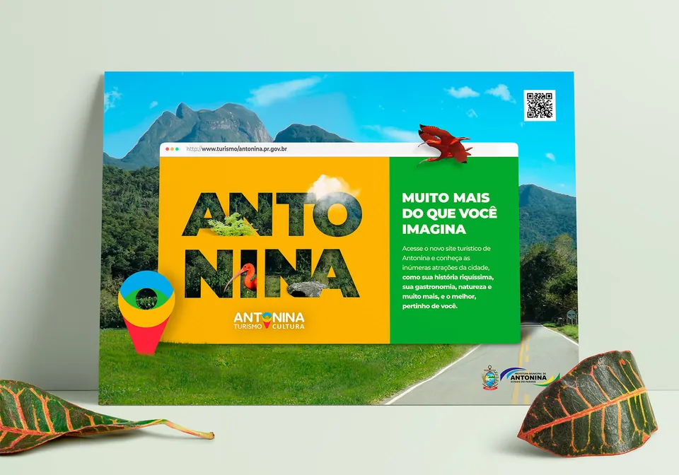 Cartaz da campanha de lançamento do site de turismo de Antonina